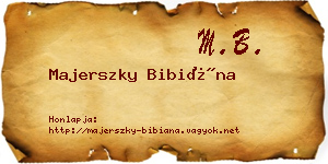 Majerszky Bibiána névjegykártya